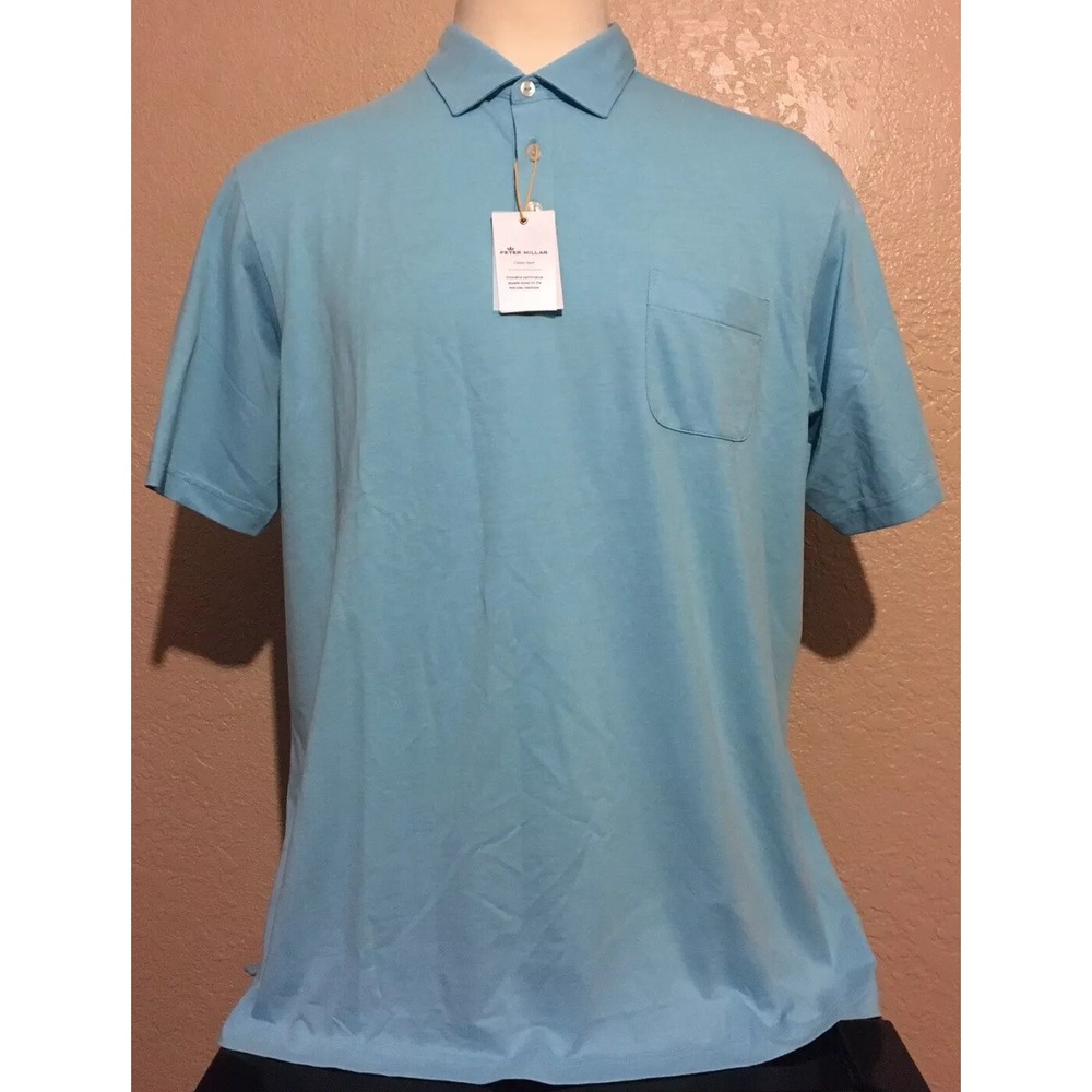 NEW Peter Millar Crown Sport Mens Size XL Clutch Cotton Blend Stretch Pique Polo
